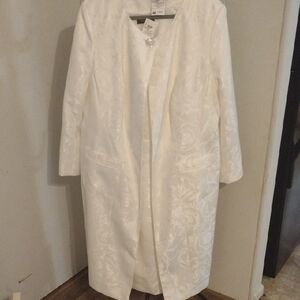 Elegant Cream Dress With Coat